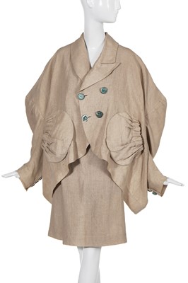 Lot 211 - A fine and rare John Galliano linen ensemble, 'Fallen Angels' collection, Spring-Summer 1986