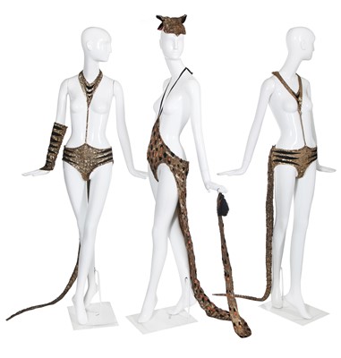 Lot 90 - Four Erté sequined feline costumes, 1930s