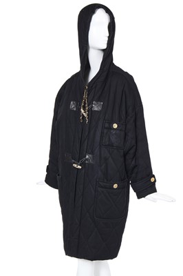 Lot 9 - A Chanel quilted cotton duffle coat, circa 1987
