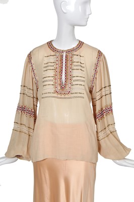 Lot 185 - An Yves Saint Laurent couture embroidered blouse, 'Ballets Russes' collection, Autumn-Winter 1976-77