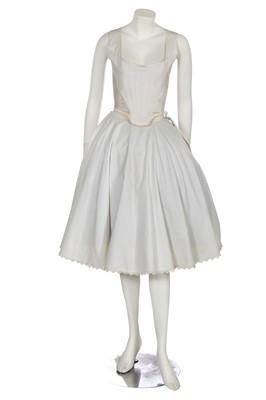 Lot 197 - A Vivienne Westwood white cotton corset ensemble, circa 1987