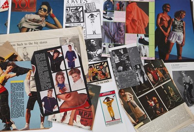 Lot 231 - Sue Clowes printed jersey and denim ensemble, 'Flesh & Steel' sportswear collection, Spring-Summer, 1984