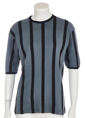 Lot 231 - Sue Clowes printed jersey and denim ensemble, 'Flesh & Steel' sportswear collection, Spring-Summer, 1984