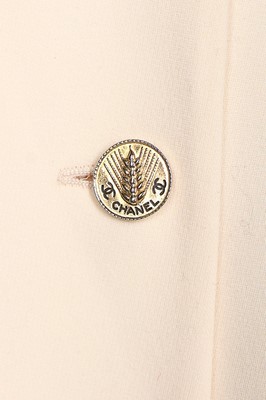Lot 31 - A Chanel ivory cream oversized blazer, 1990s,...