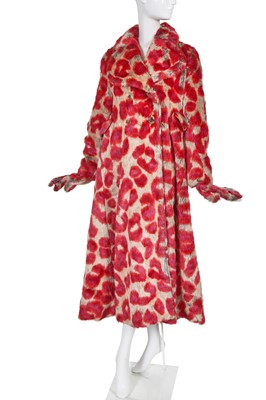 Lot 275 - A Vivienne Westwood faux fur coat, 'Always On Camera' collection, Autumn-Winter 1992-1993