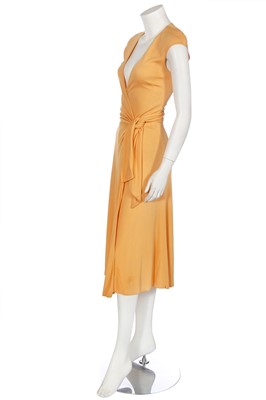 Lot 253 - A Halston dark apricot jersey dress, 1970s