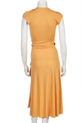 Lot 253 - A Halston dark apricot jersey dress, 1970s