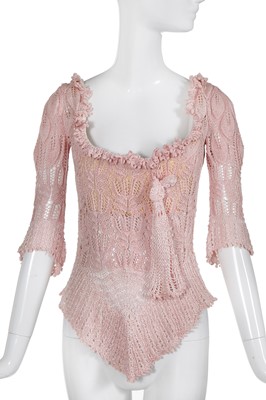 Lot 280 - A Vivienne Westwood pale pink knitted bodice, 'Cafe Society' collection, Spring-Summer 1994