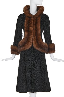 Lot 106 - A Christian Dior askrakhan and sable coat, 1950s
