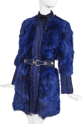 Lot 41 - A Versace blue fox fur coat, Autumn-Winter 2006-07