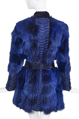 Lot 41 - A Versace blue fox fur coat, Autumn-Winter 2006-07