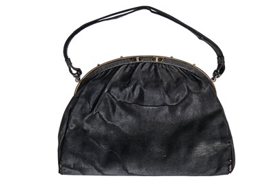 Lot 350 - A Cartier black moiré evening bag in original box, 1930s