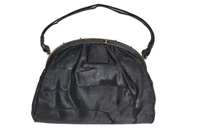 Lot 350 - A Cartier black moiré evening bag in original box, 1930s