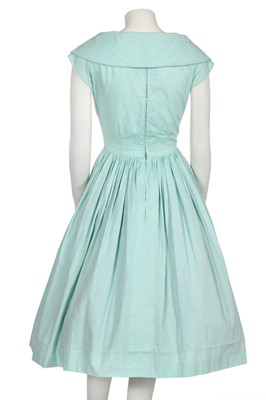 Lot 320 - A Christian Dior New York pale turquoise summer dress, circa 1959