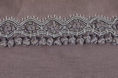 Lot 331 - A Marcel Rochas grey repped silk cocktail suit, late 1940s