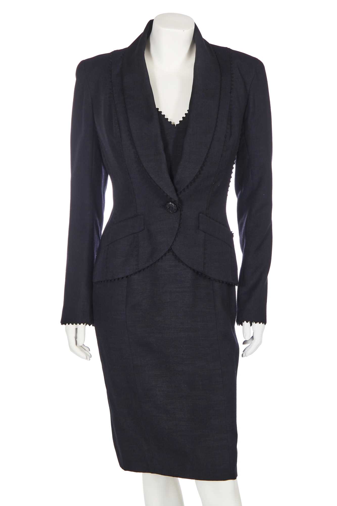 Lot 71 - A John Galliano black linen summer ensemble, 2000 pre collection