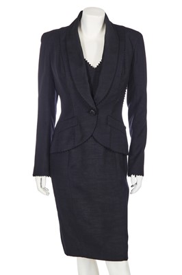 Lot 71 - A John Galliano black linen summer ensemble, 2000 pre collection