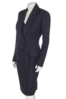 Lot 71 - A John Galliano black linen summer ensemble, 2000 pre collection