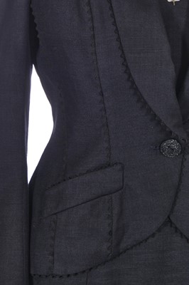 Lot 71 - A John Galliano black linen summer ensemble, 2000 pre collection