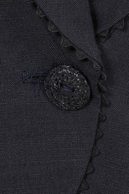 Lot 71 - A John Galliano black linen summer ensemble, 2000 pre collection