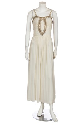 Lot 311 - A Jeanne Lanvin brown lace cocktail dress, late 1960s and others