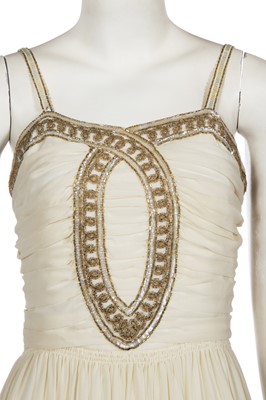 Lot 311 - A Jeanne Lanvin brown lace cocktail dress, late 1960s and others