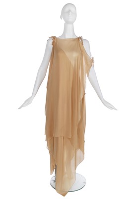 Lot 311 - A Jeanne Lanvin brown lace cocktail dress, late 1960s and others