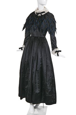 Lot 16 - A Chanel by Lagerfeld black silk historicist evening gown, Autumn-Winter 1984-85