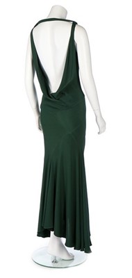 Lot 293 - A John Galliano forest green viscose crêpe...
