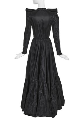Lot 19 - A Chanel black silk-taffeta ballgown, circa 1986