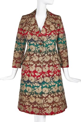 Lot 186 - An Yves Saint Laurent floral print coat, Spring-Summer 1970