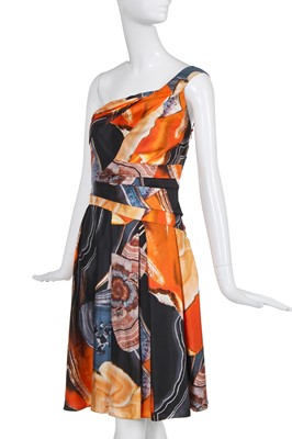Lot 341 - A Christian Dior by John Galliano malachite print silk dress, 2007