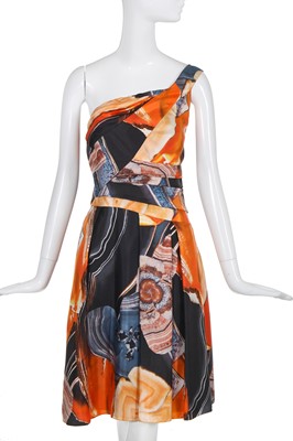 Lot 70 - A Christian Dior by John Galliano malachite print silk dress, 2007