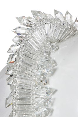 Lot 47 - A choker necklace and matching bracelet of clear cut-glass, probably Butler & Wilson, modern