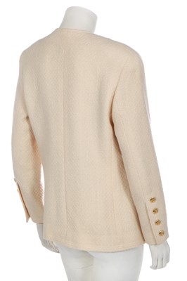 Lot 2 - A Chanel ivory bouclé wool jacket, 1980s