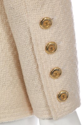 Lot 2 - A Chanel ivory bouclé wool jacket, 1980s
