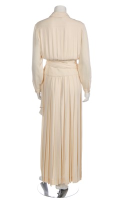 Lot 8 - A Chanel ivory crêpe dress, late 1980s