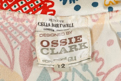 Lot 275 - An Ossie Clark/Celia Birtwell for Radley printed satin dress, 1972
