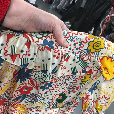 Lot 275 - An Ossie Clark/Celia Birtwell for Radley printed satin dress, 1972