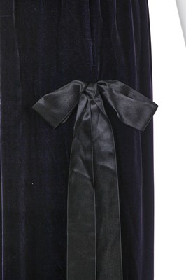 Lot 31 - A Chanel deep purple velvet halterneck dress, late 1980s-early 1990s