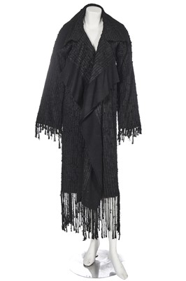 Lot 74 - A Gucci black felted wool and viscose coat, 2000s