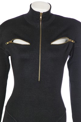 Lot 216 - An Azzedine Alaïa knitted black wool dress, circa 1989