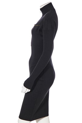 Lot 216 - An Azzedine Alaïa knitted black wool dress, circa 1989