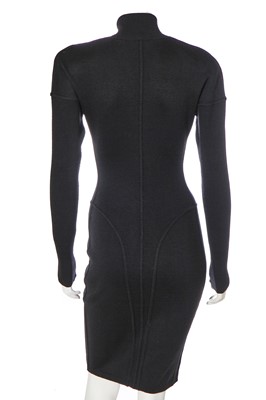 Lot 216 - An Azzedine Alaïa knitted black wool dress, circa 1989