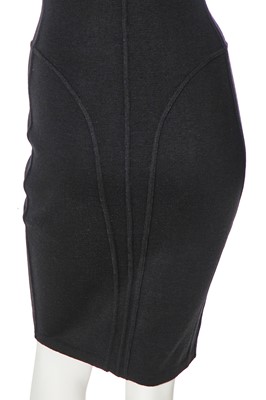 Lot 216 - An Azzedine Alaïa knitted black wool dress, circa 1989