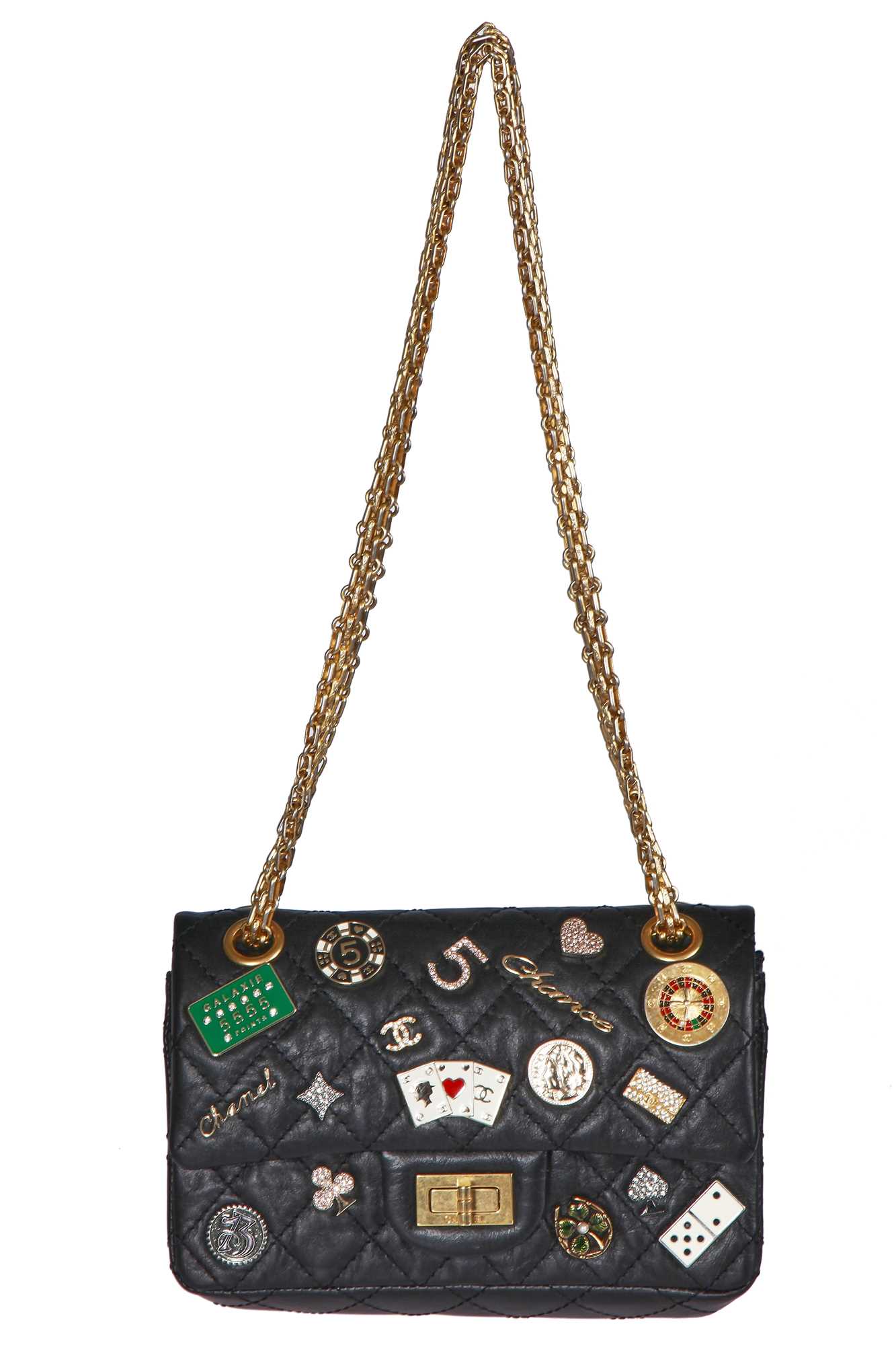 Lot 33 - A Chanel 'Casino' lucky charms quilted lambskin 2.55 reissue bag, 2016-17