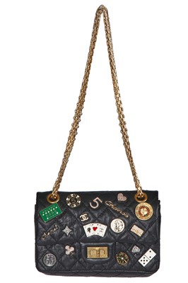 Lot 33 - A Chanel 'Casino' lucky charms quilted lambskin 2.55 reissue bag, 2016-17