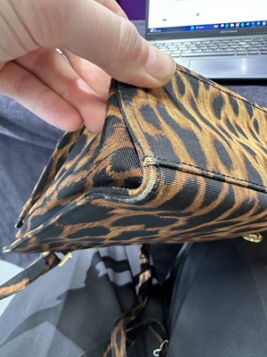 Lot 21 - A Gianni Versace leopard print faille bag, probably Spring-Summer 1992