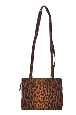 Lot 21 - A Gianni Versace leopard print faille bag, probably Spring-Summer 1992