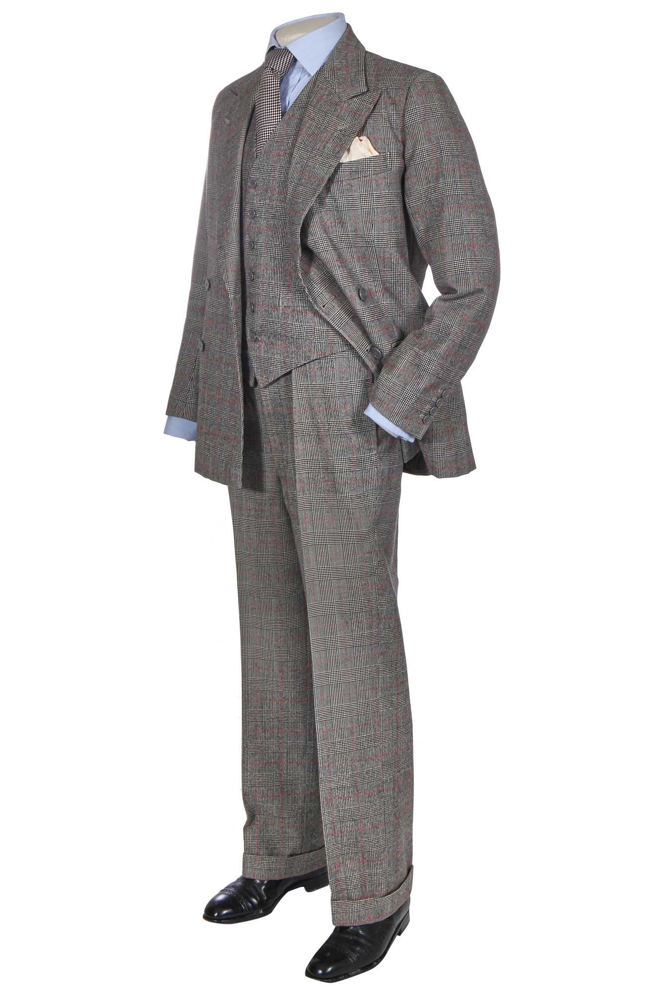 Lot 56 - Edward Fox's 1930s-style bespoke suit worn as the Duke of Windsor for the ITV series 'Edward & Mrs Simpson', 1978